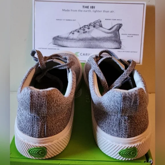 [SOLD] nisex Cariuma Knit Stone Gray Comfortable Skater Sneaker Shoe W 10, M 8.5 - Picture 5 of 8